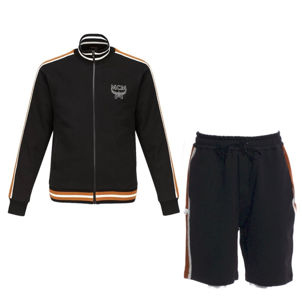 NEW ✨MCM tracksuit jacket shorts | Men Small | black/brown |